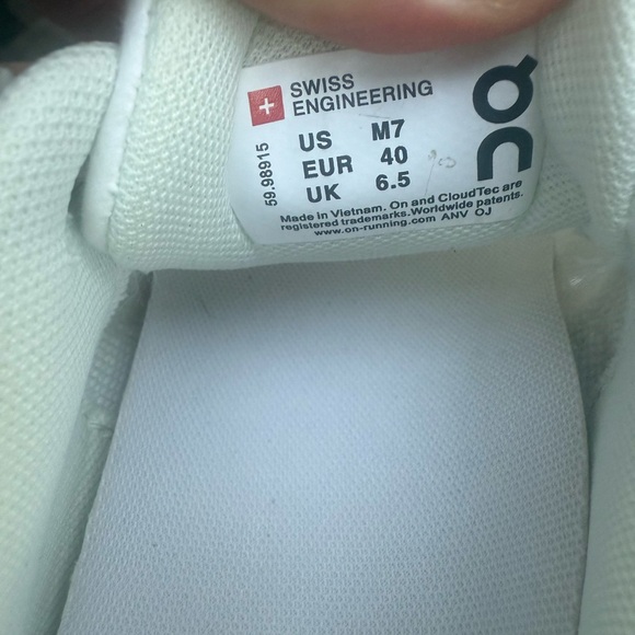 On Running Cream Athletic Shoes - Picture 6 of 9